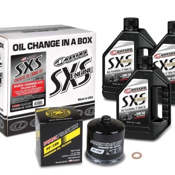 Maxima SXS QUICK CHANGE KIT 5W-50 SYNTHETIC W/ BLACK FILTER (Turbo Models)