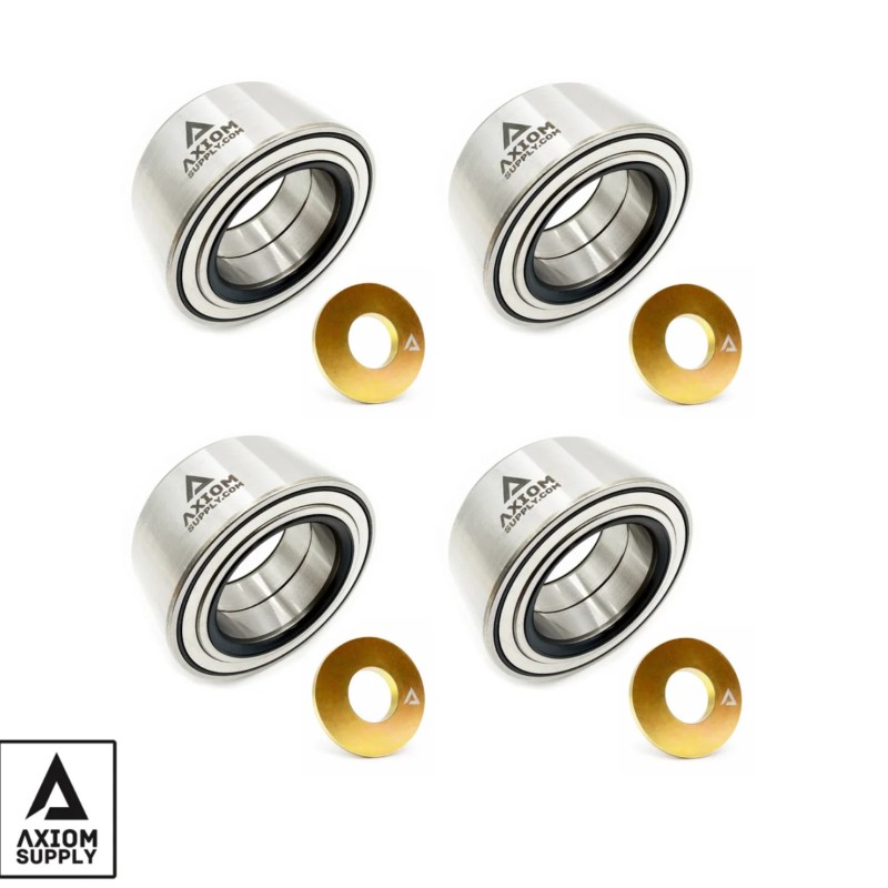 Axiom Polaris Lifetime Warranty Wheel Bearing 4 Pack w/ Axle Washers