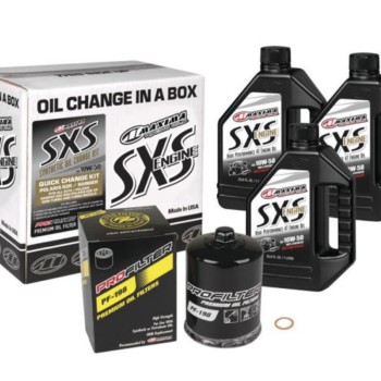 Maxima SxS QUICK CHANGE KIT 5W50 SYNTHETIC W/ BLACK FILTER (Non Turbo)